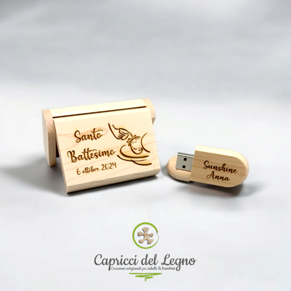 Chiavetta USB in legno - immagine 2